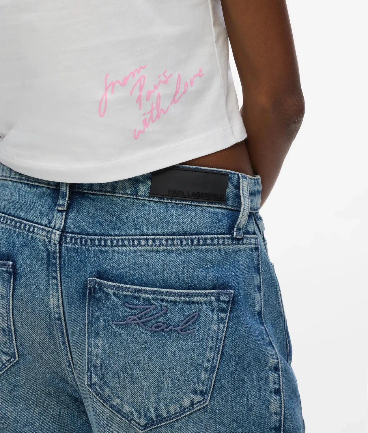 Karl Lagerfeld Bonjour Babe T-Shirt XS-XL Rosa Crew-Neck