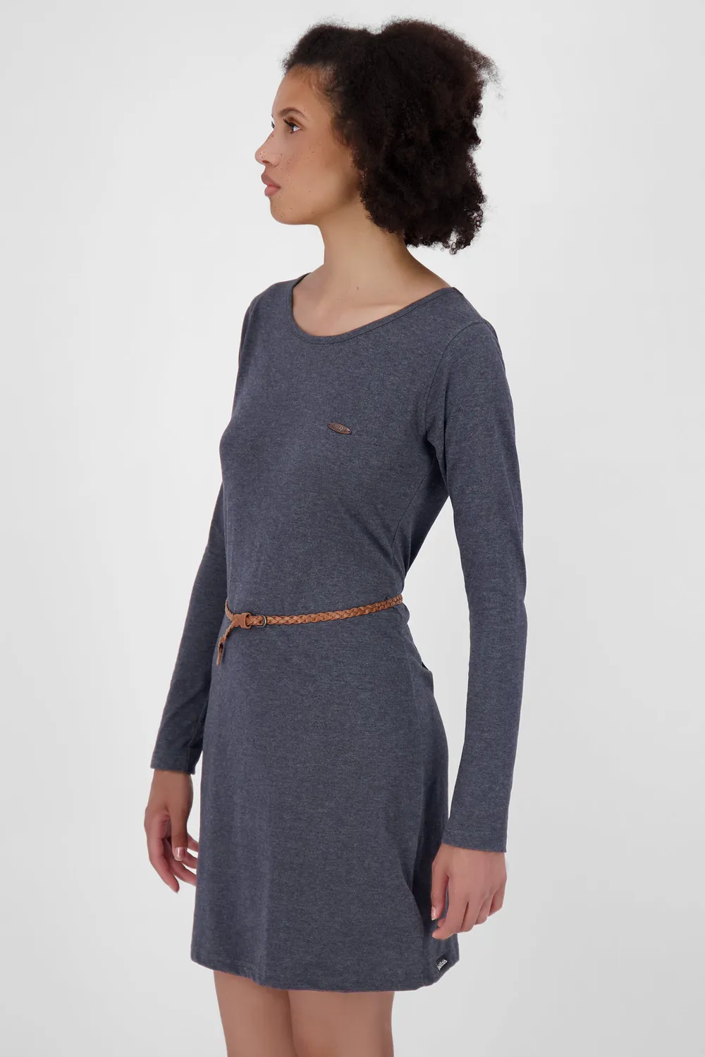 Alife & Kickin EllinAK A Kleid Dunkelblau Langarm Jersey