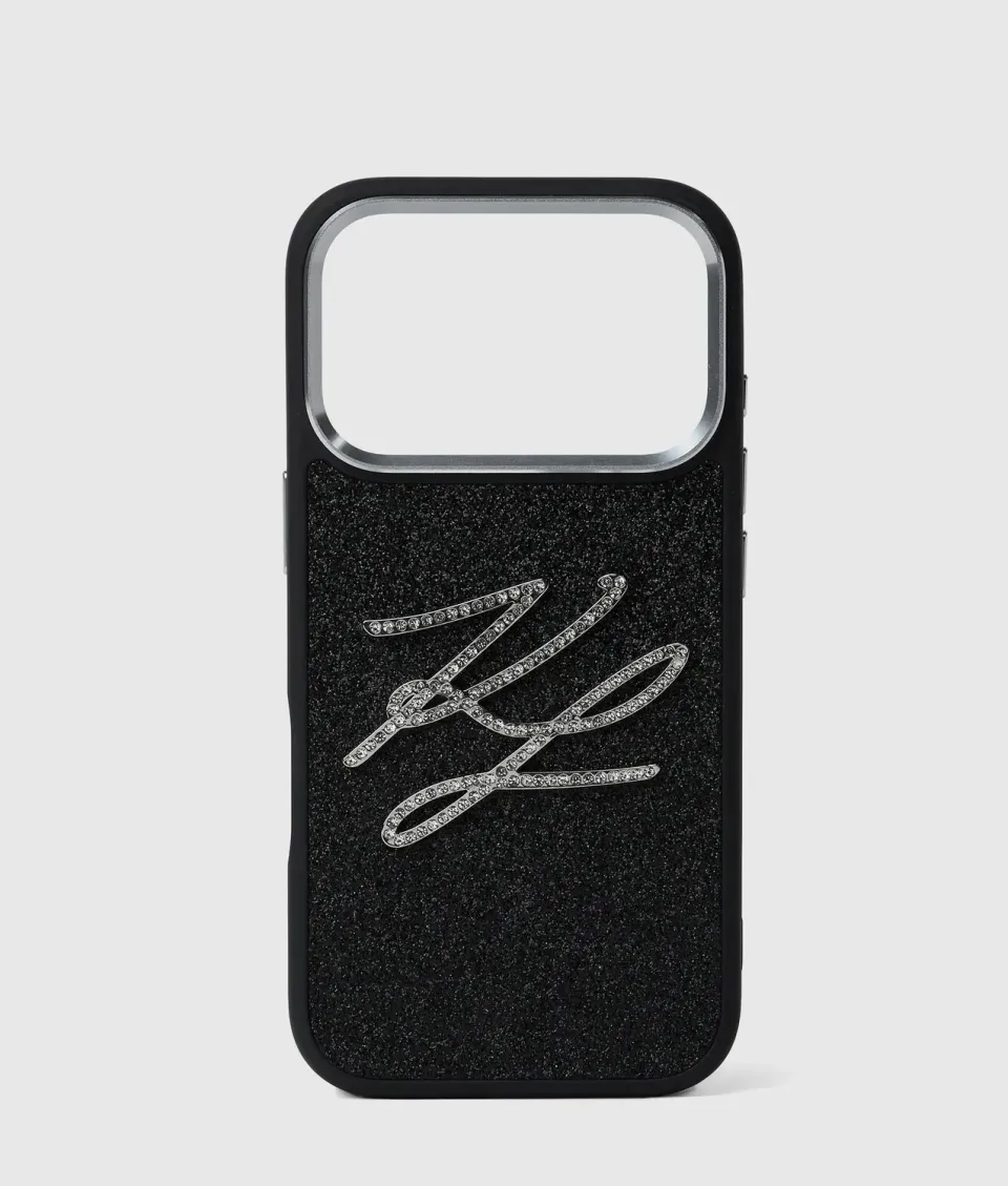 Karl Lagerfeld Autograph Handyhülle iPhone 17 Pro Max Strass