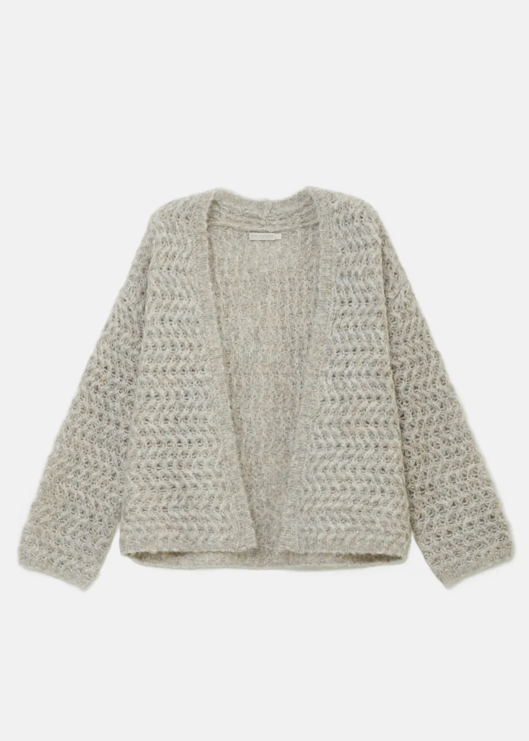 Senatex Strickjacke Woll-Alpaka-Mix Chalk Cardigan