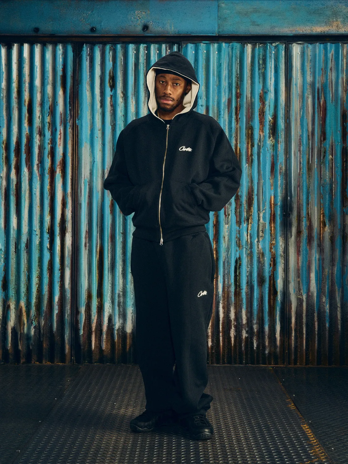 Corteiz HMP Thermal Zip Hoodie Black Fleece
