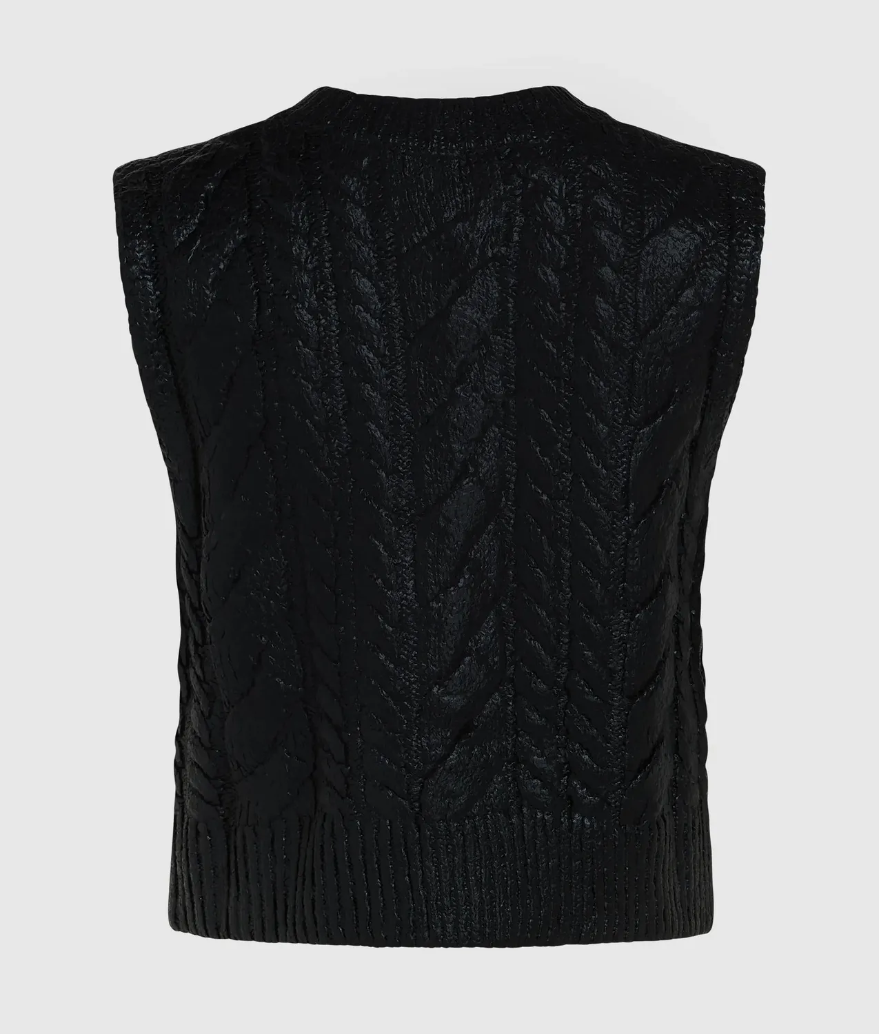 Karl Lagerfeld KL Jeans Strickweste Damen Cropped Zopfmuster