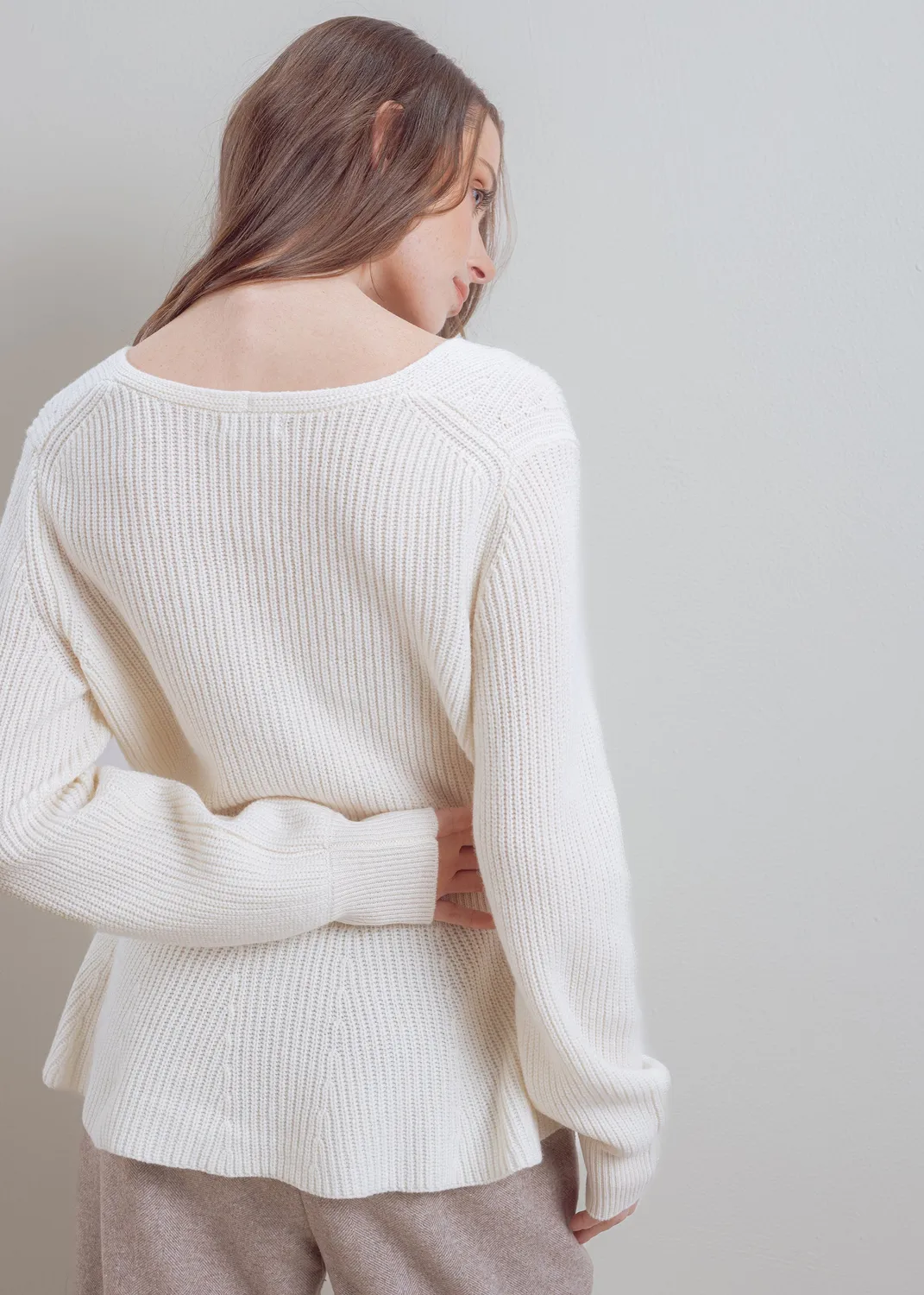 Senatex Schößchen Strickjacke Wolle Cream