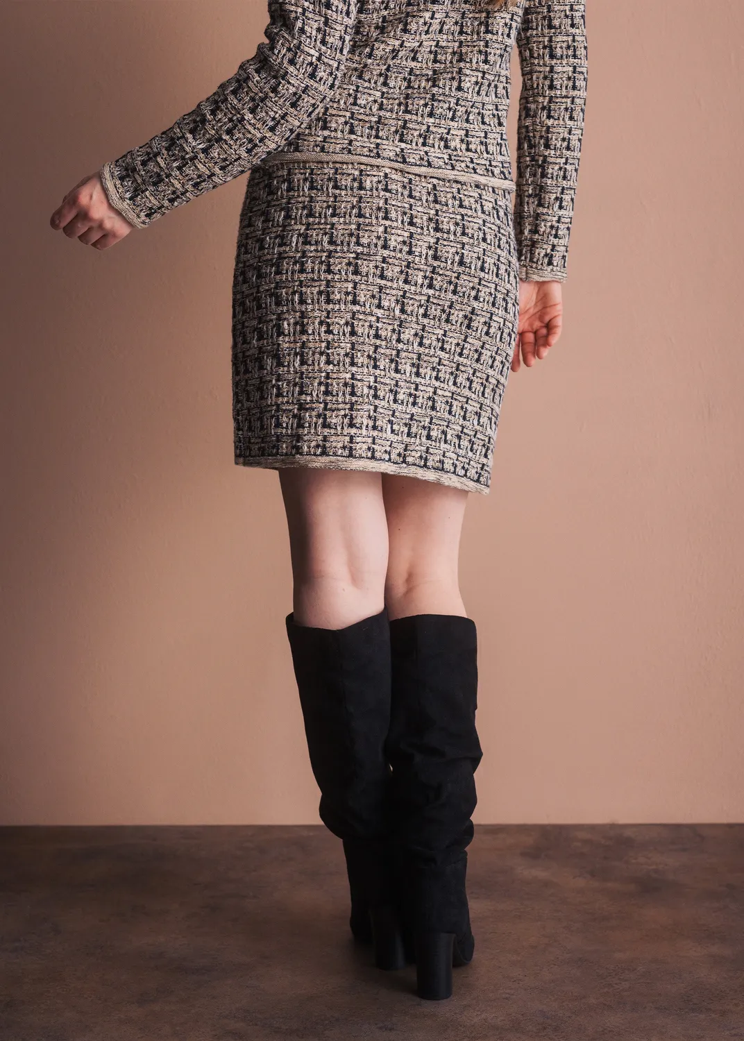 Senatex Boucle Rock Navy Combo Tweed-Look