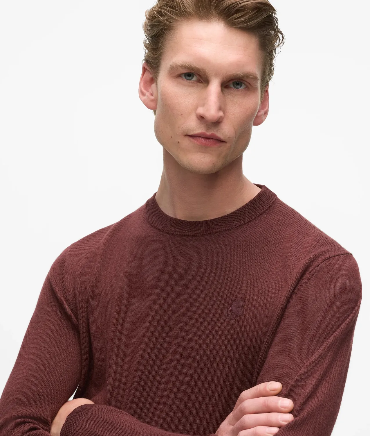 Karl Lagerfeld Wool Crew Neck Pullover Wolle Herren-Schnitt