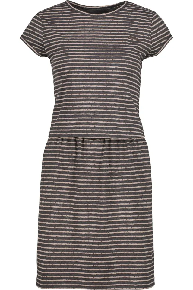 Alife & Kickin ShannaAK Z Kleid Schwarz Gestreift Jersey