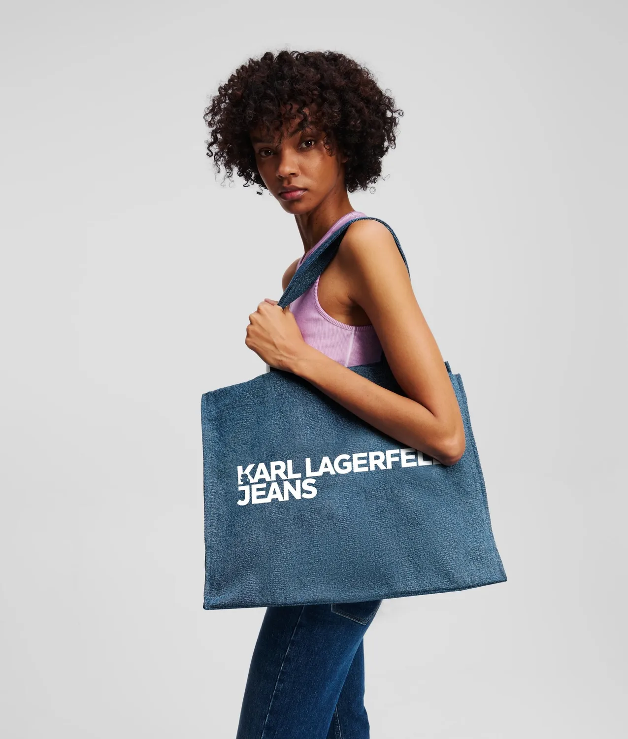 Karl Lagerfeld Jeans Logo Shopper Denim