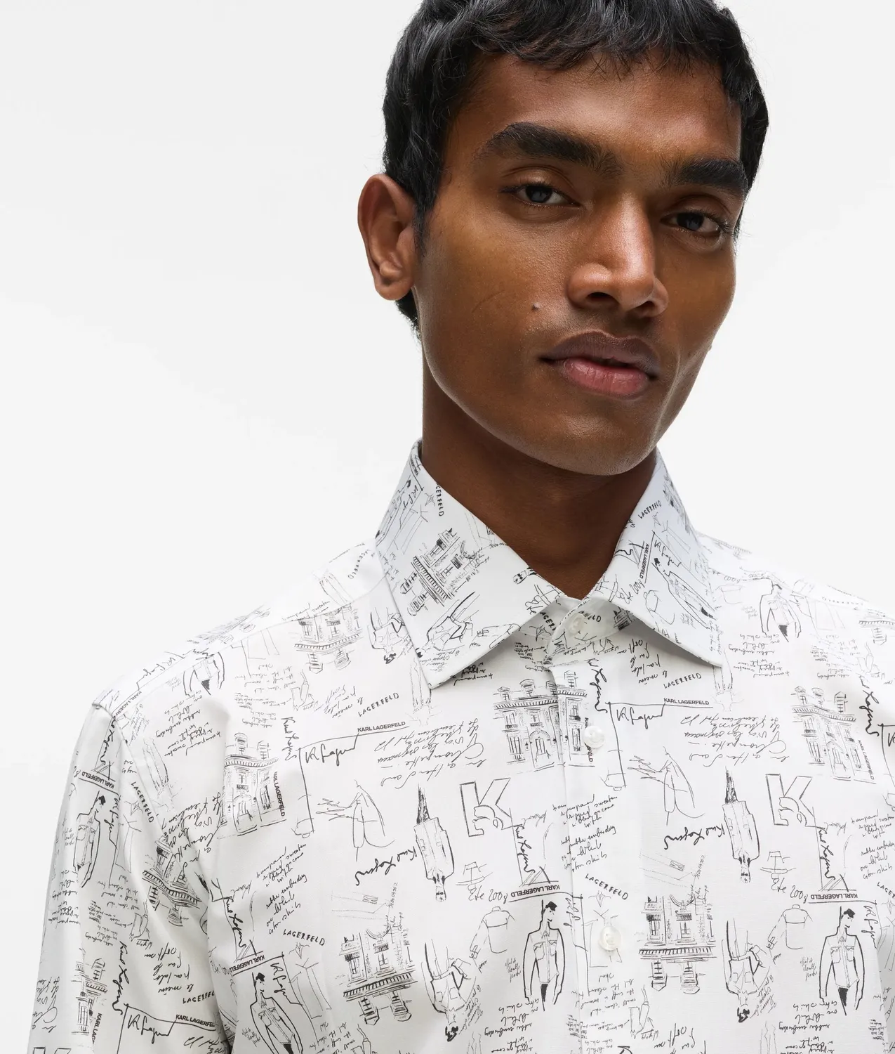 Karl Lagerfeld Karl Sketches Hemd Herren Print tailored
