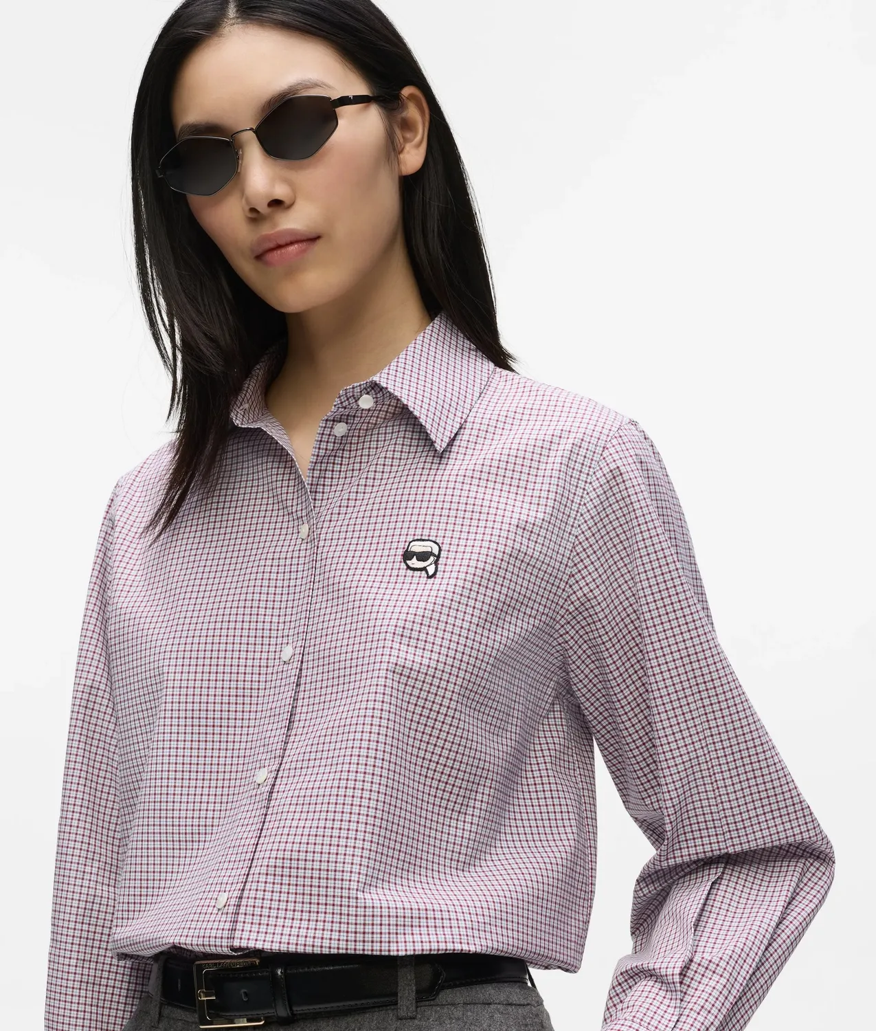 Karl Lagerfeld Ikon Karohemd mit Patch