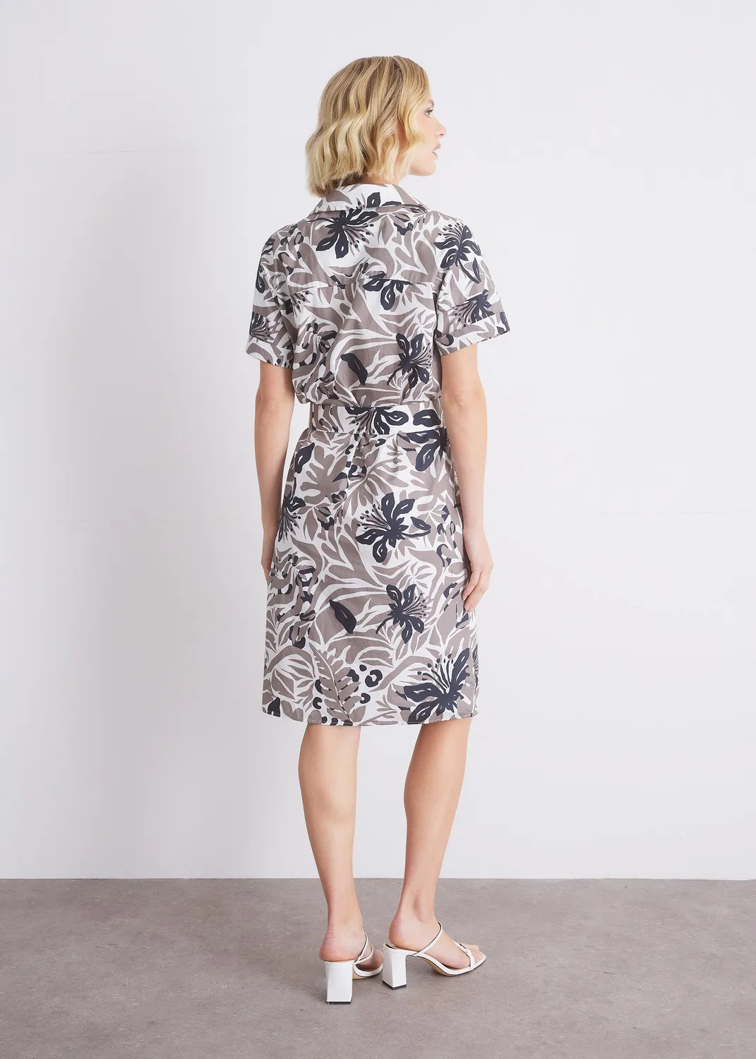 Senatex Hemdblusenkleid OCS-Baumwolle Kleid Tropical