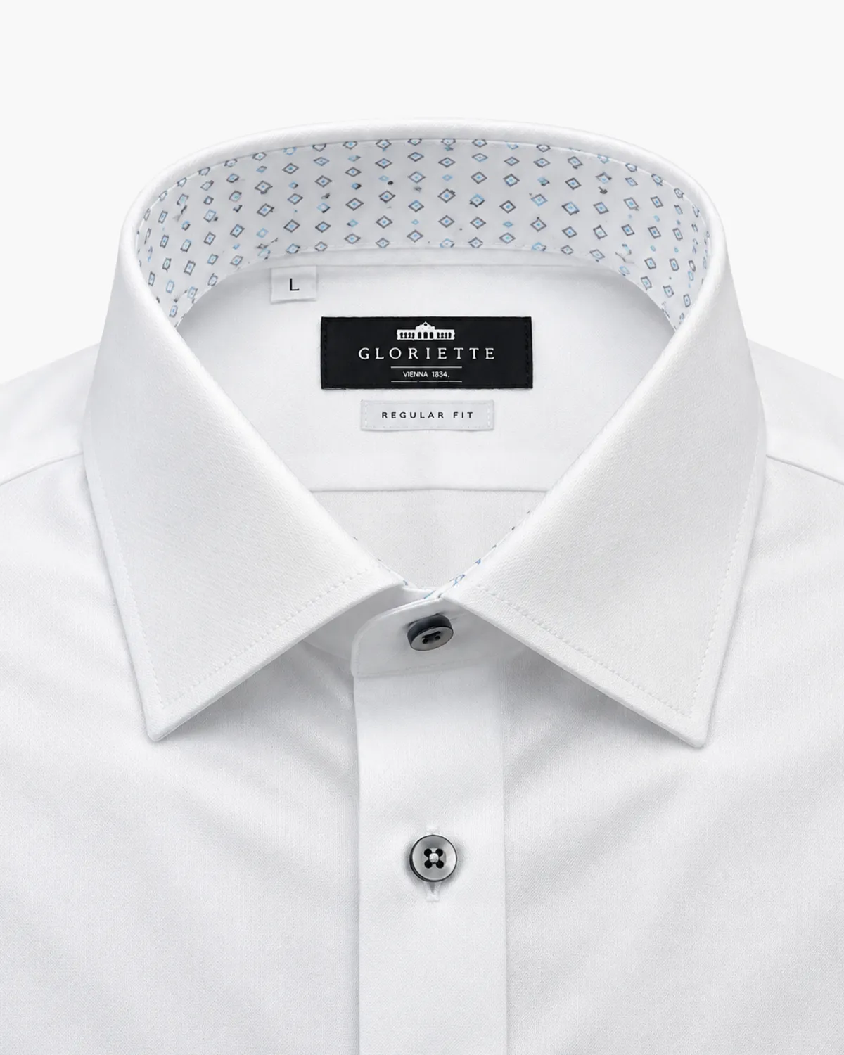 Gloriette Trachtenhemd Regular Fit Rauten Hemd Grau