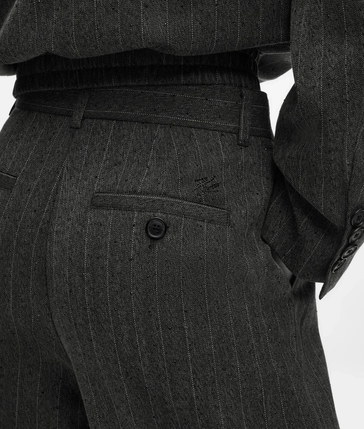 Karl Lagerfeld Pinstripe Hose Strass gerade
