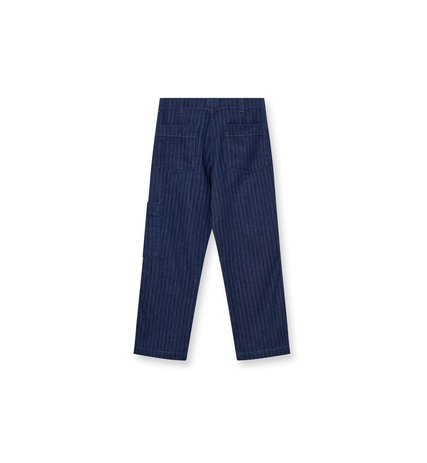 Mos Mosh Tokyo Herringbone Hose Dark Blue Washed Cargo