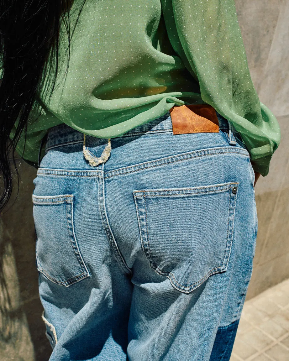 Mos Mosh MMHPure Jeans Hellblau Wide Leg Ankle