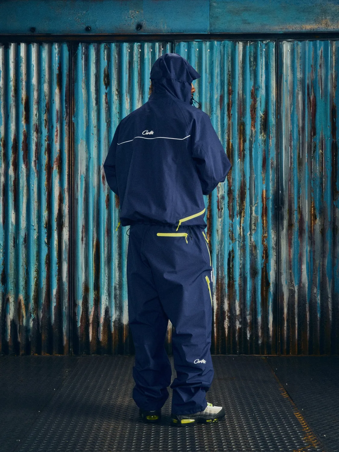 Corteiz Elitework Apex Shell Pant Shellhose Navy Wasserdicht