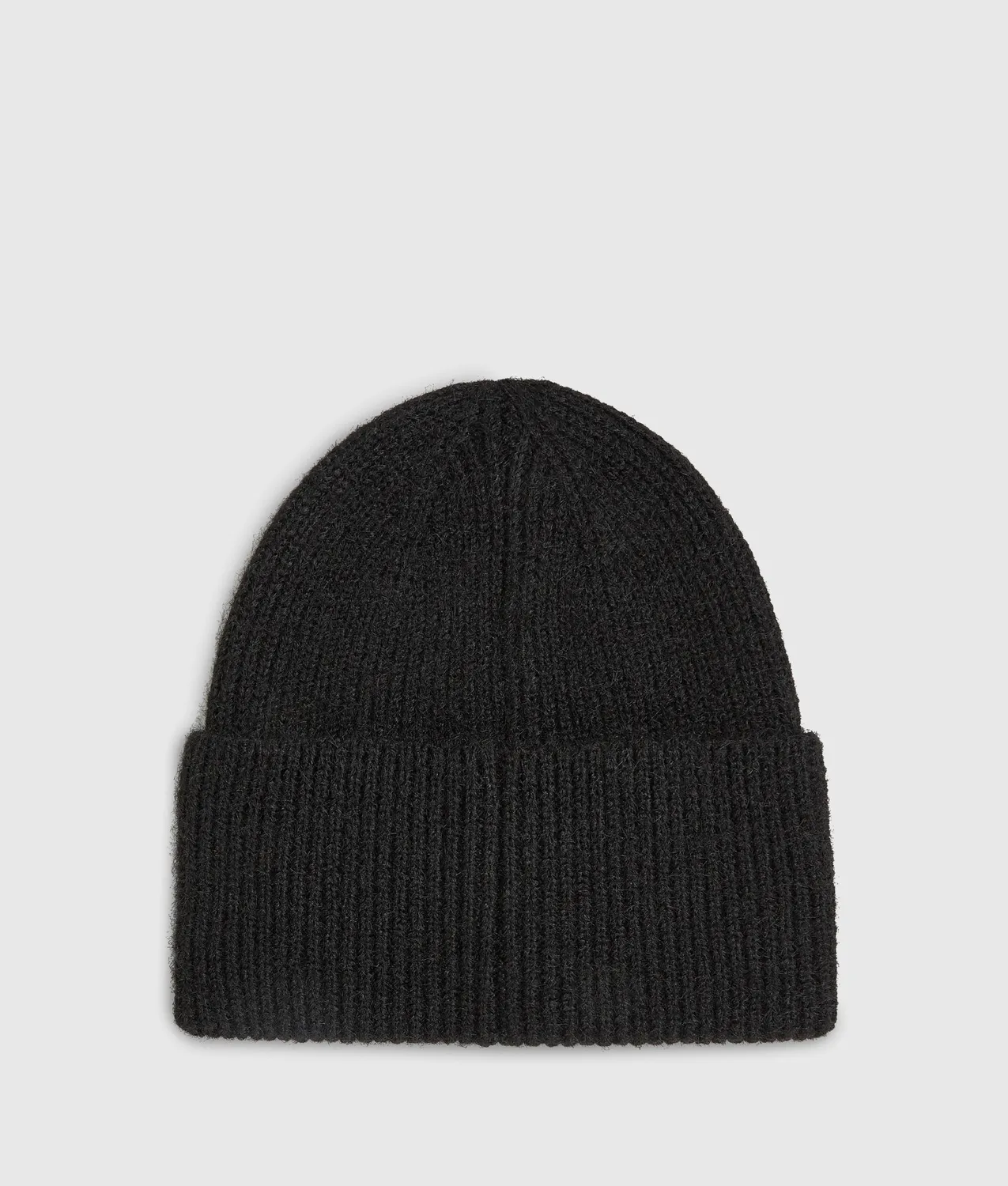 Karl Lagerfeld Ikon Patch Beanie Strick Schwarz