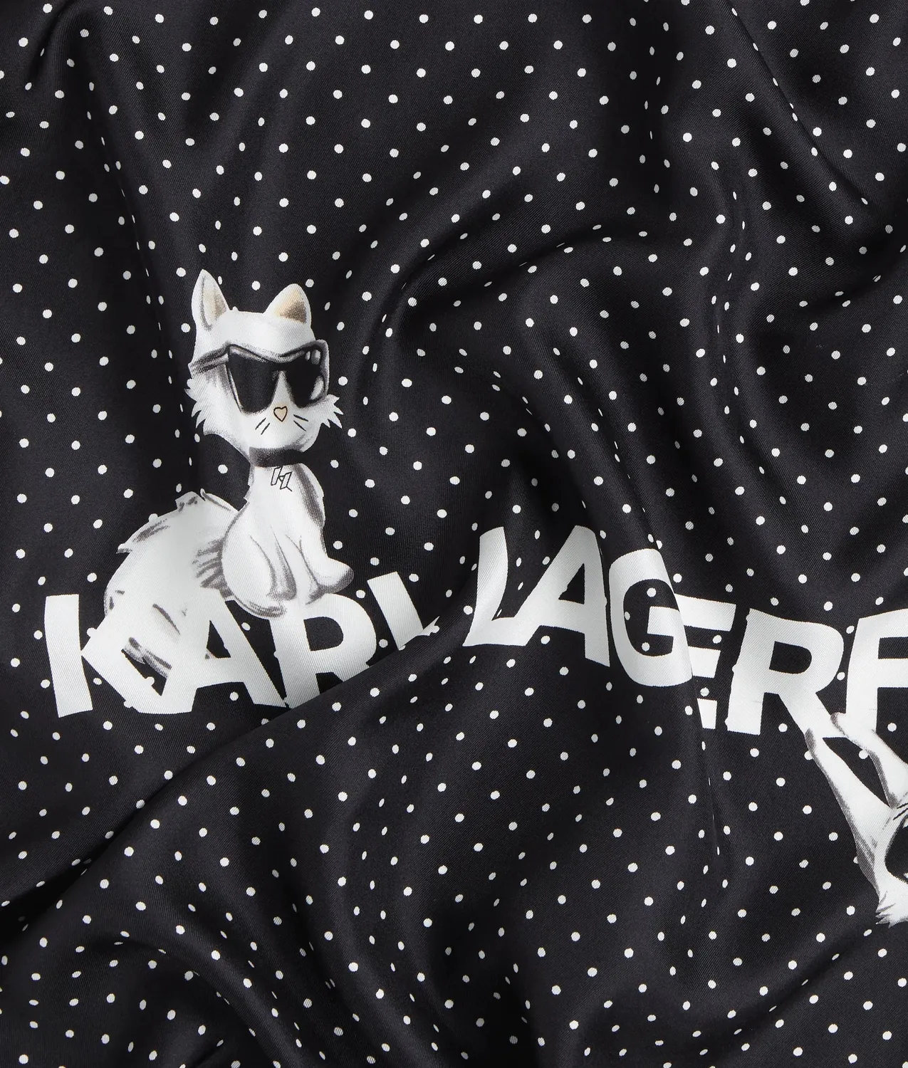 Karl Lagerfeld Ikon Choupette Seidentuch Tupfen One Size