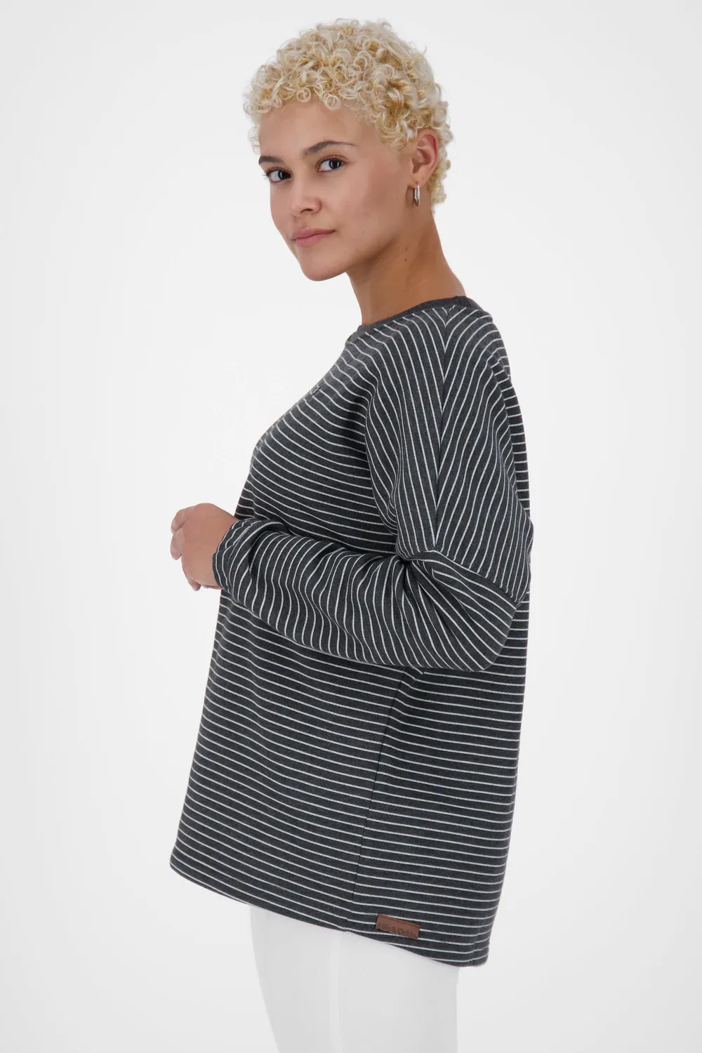 Alife & Kickin DeniseAK Z Sweat Damen Schwarz Streifen