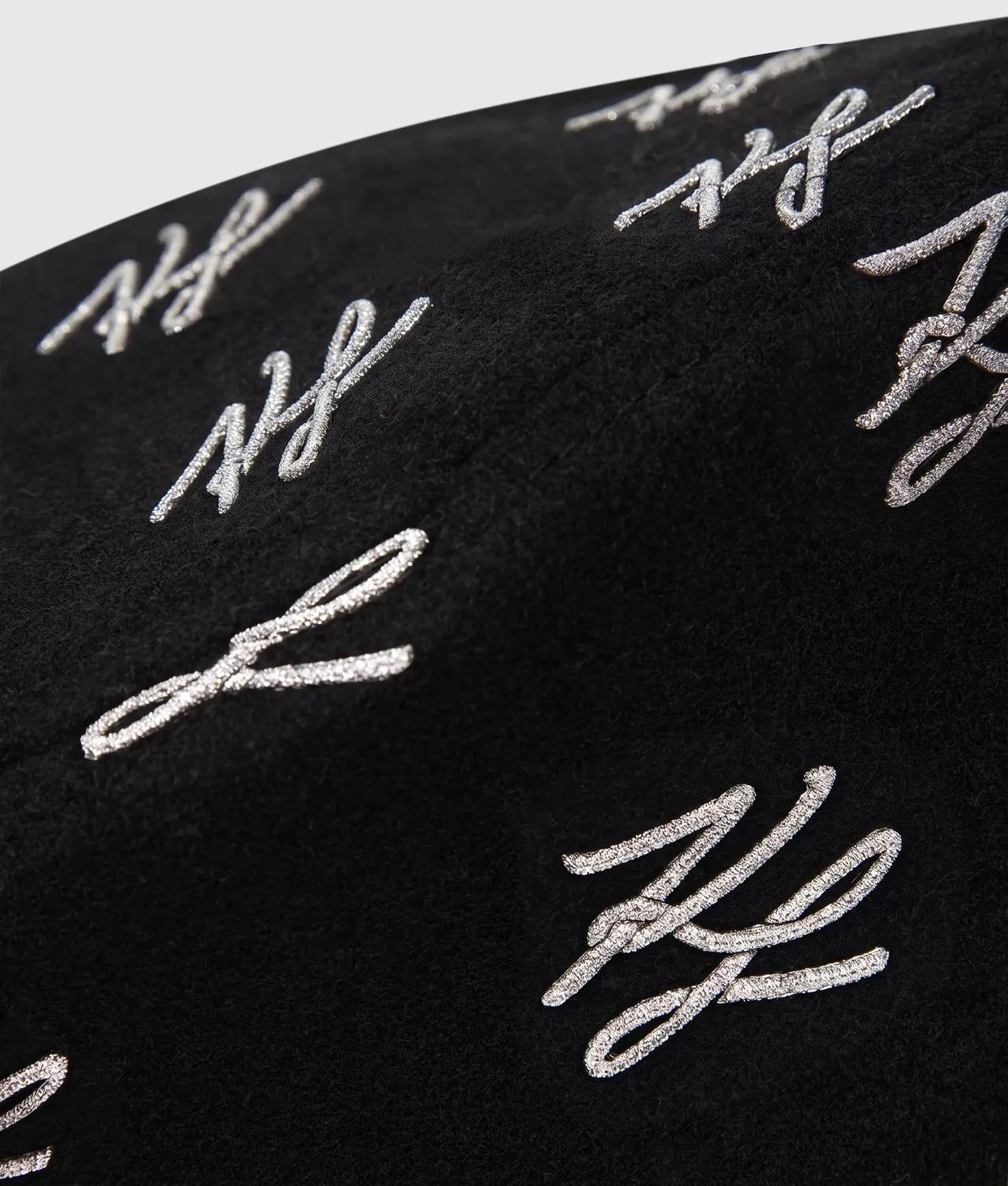Karl Lagerfeld K/Autograph Glitzer Barett Wolle One Size