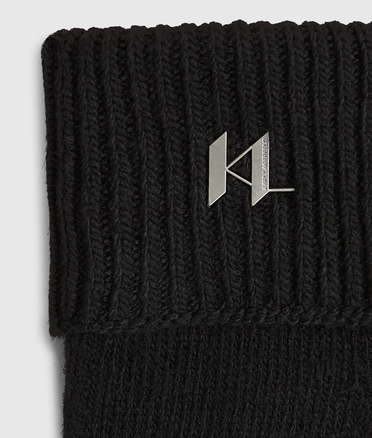 Karl Lagerfeld K/Monogram Strickhandschuhe One Size gerippt