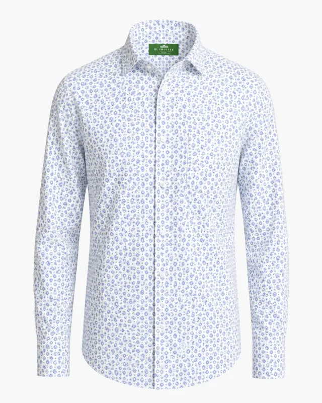 Gloriette Trachtenhemd Fashion Fit Paisley Hemd Blau