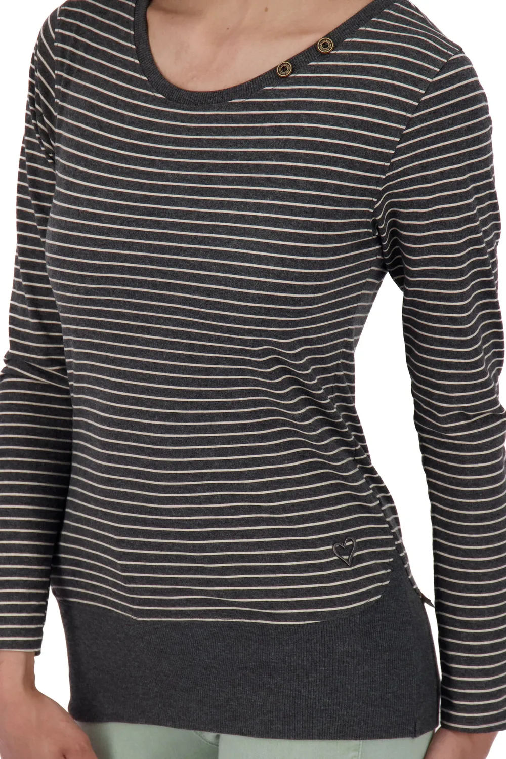Alife & Kickin ConnyAK Z Longsleeve Schwarz Streifen Damen