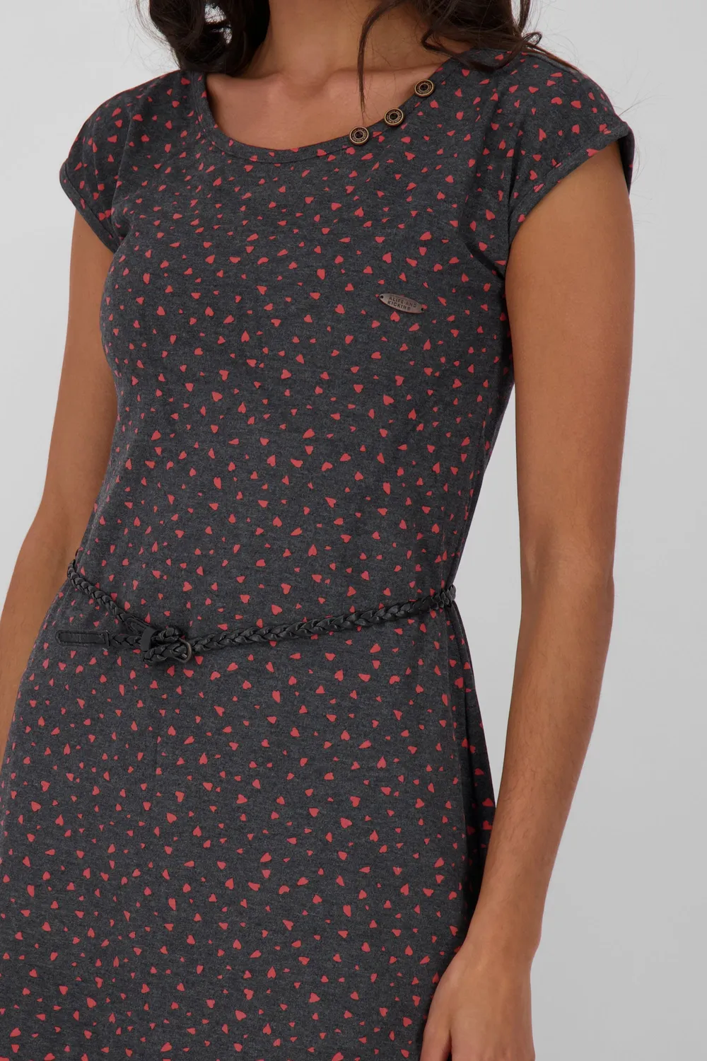 Alife & Kickin MelliAK Dress Schwarz Damen Alloverprint