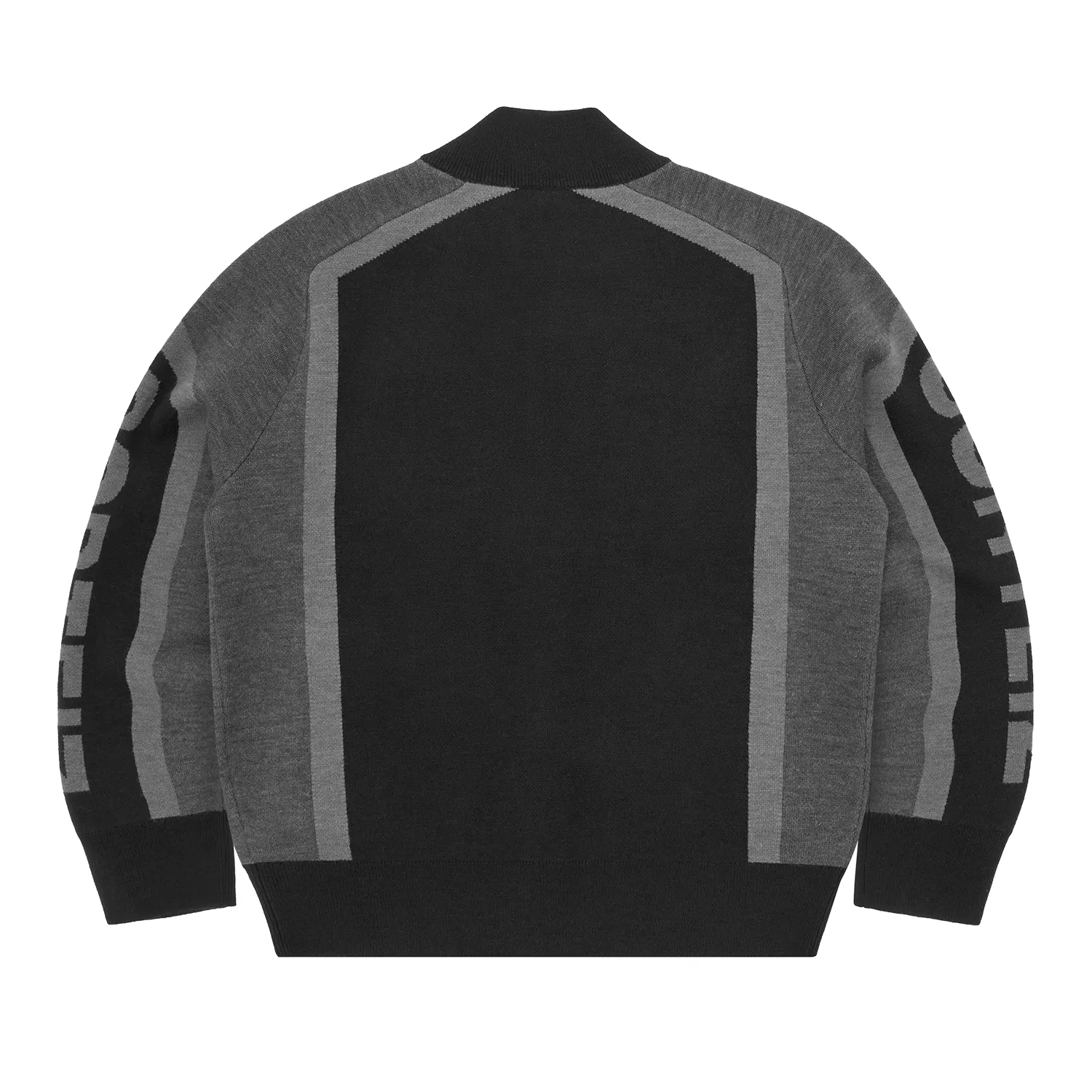 Corteiz Precision Knit Zip Up Schwarz Wollmix