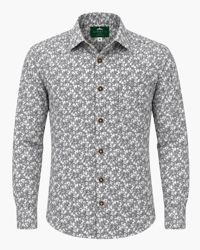 Gloriette Modern Heritage Floral Trachtenhemd grau floral
