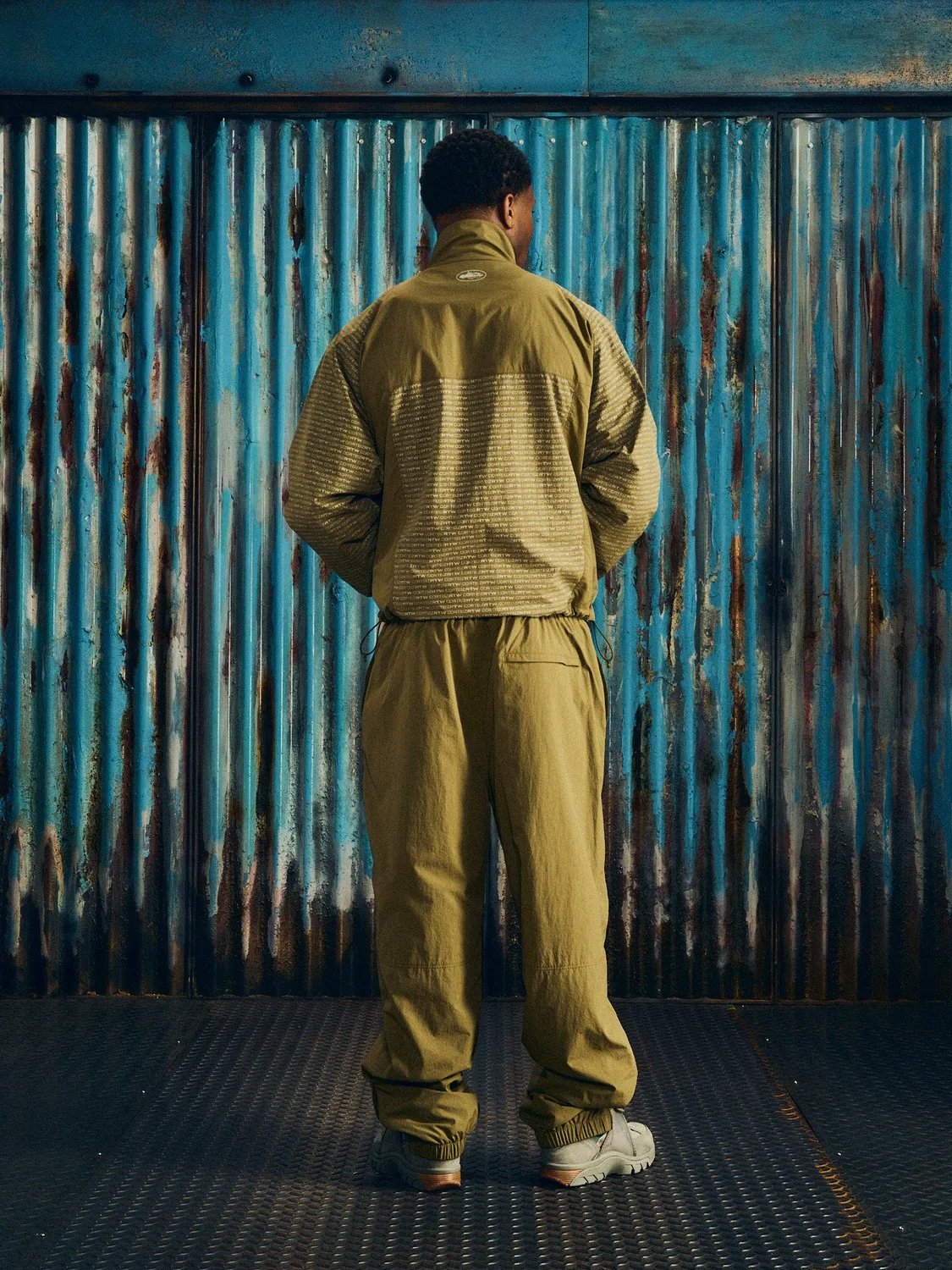 Corteiz Static Shuku Pant Hose Olive Nylon Wasserdicht