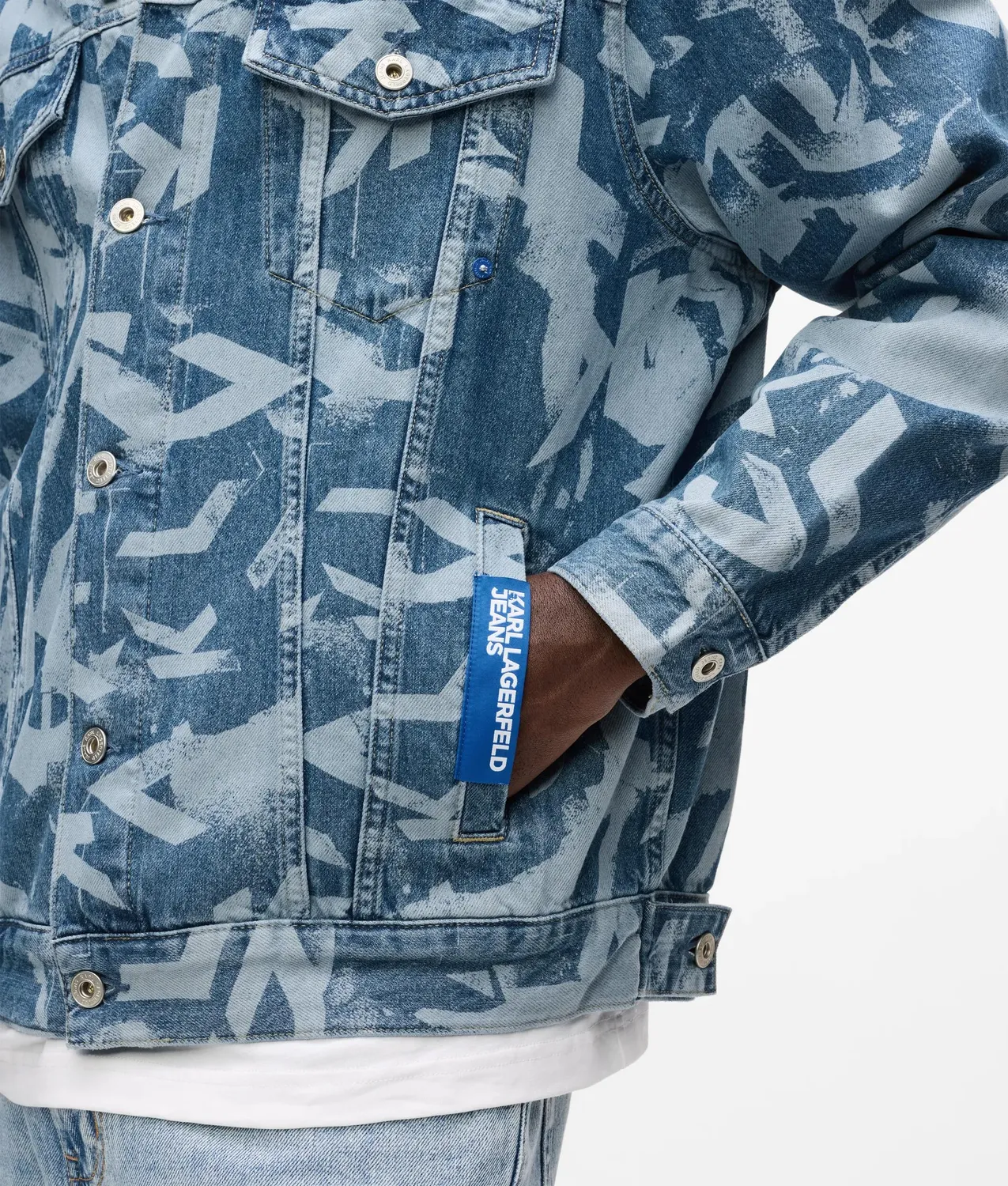 Karl Lagerfeld KL Jeans Relaxed Monogram Jeansjacke Allover