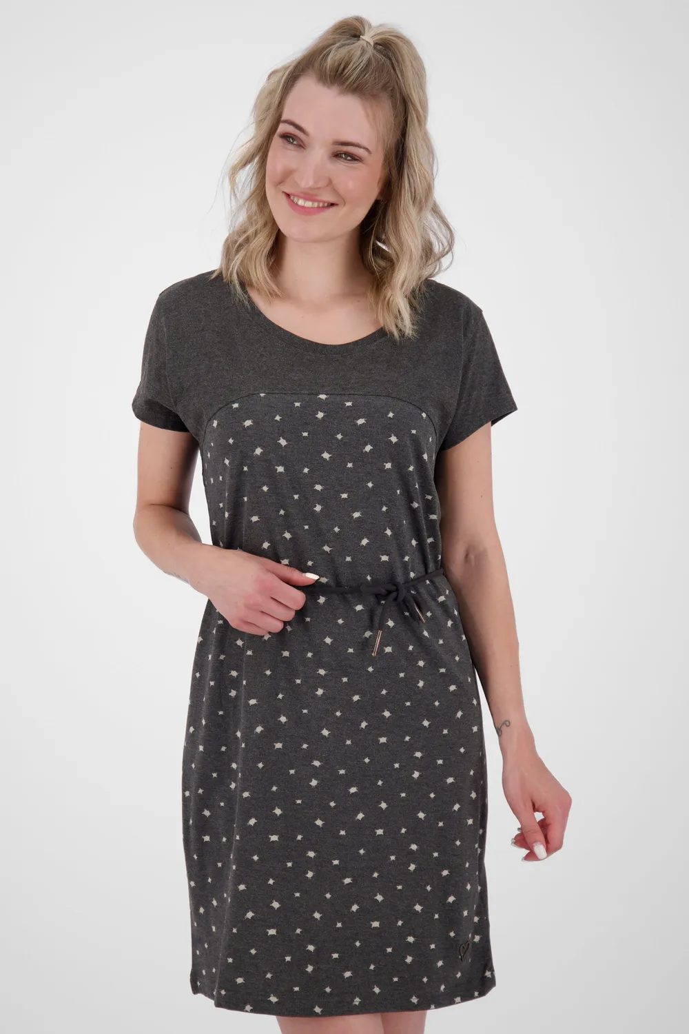 Alife & Kickin ClarinaAK B Shirtkleid Schwarz Damen Midi