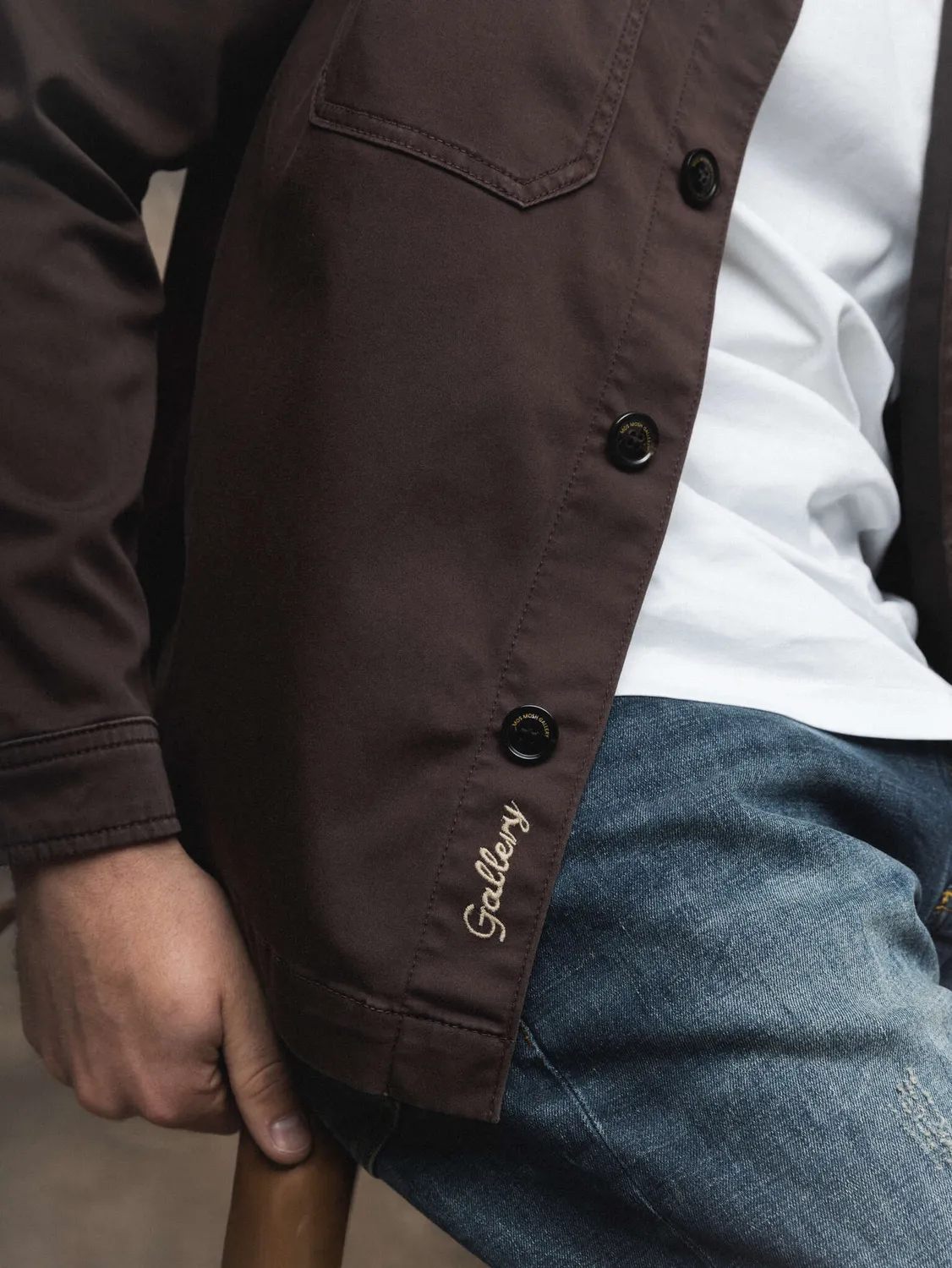 Mos Mosh MMG Matteo Soft Overshirt Black Coffee Baumwolle