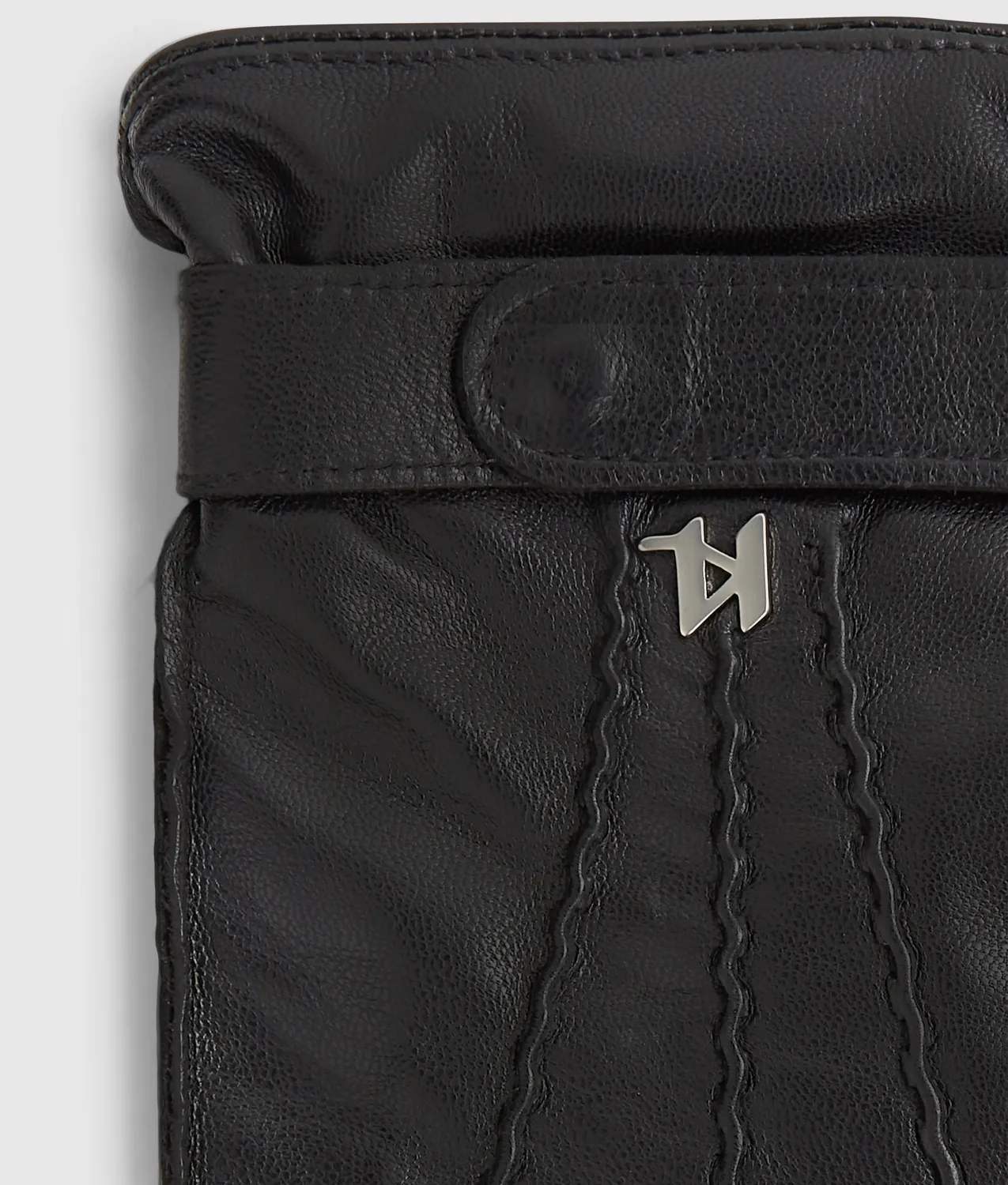 Karl Lagerfeld K/Monogram Lederhandschuhe Echtleder schwarz