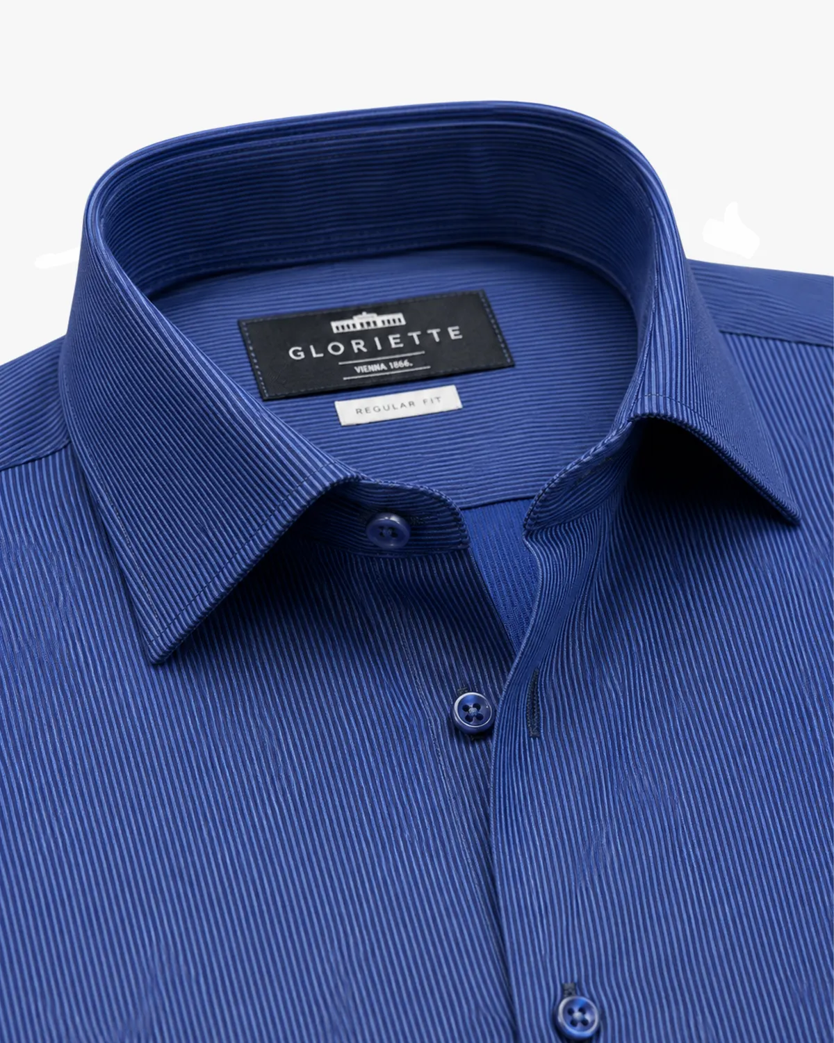 Gloriette Hemd Ton-in-Ton-Streifen Hemd Navy L Regular