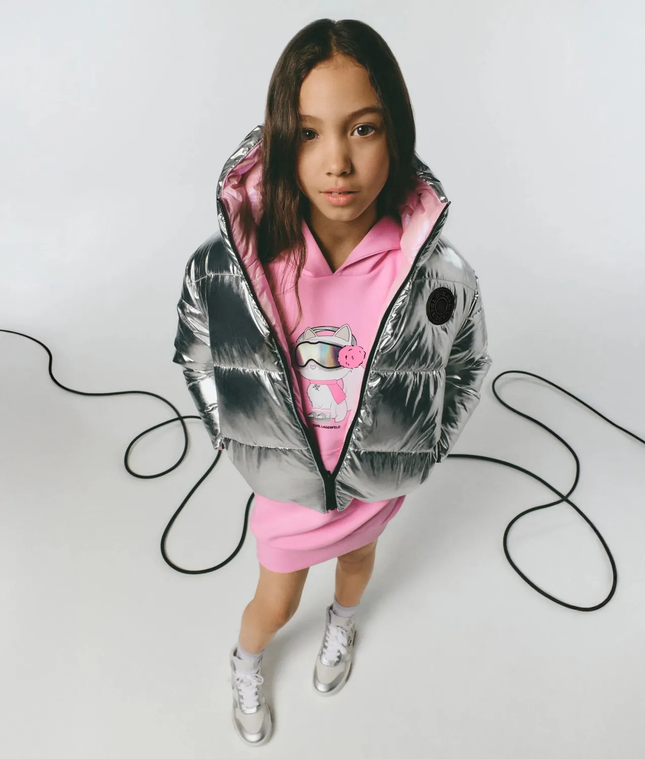 Karl Lagerfeld Girls Wende-Steppjacke 2Y-16Y wasserabweisend