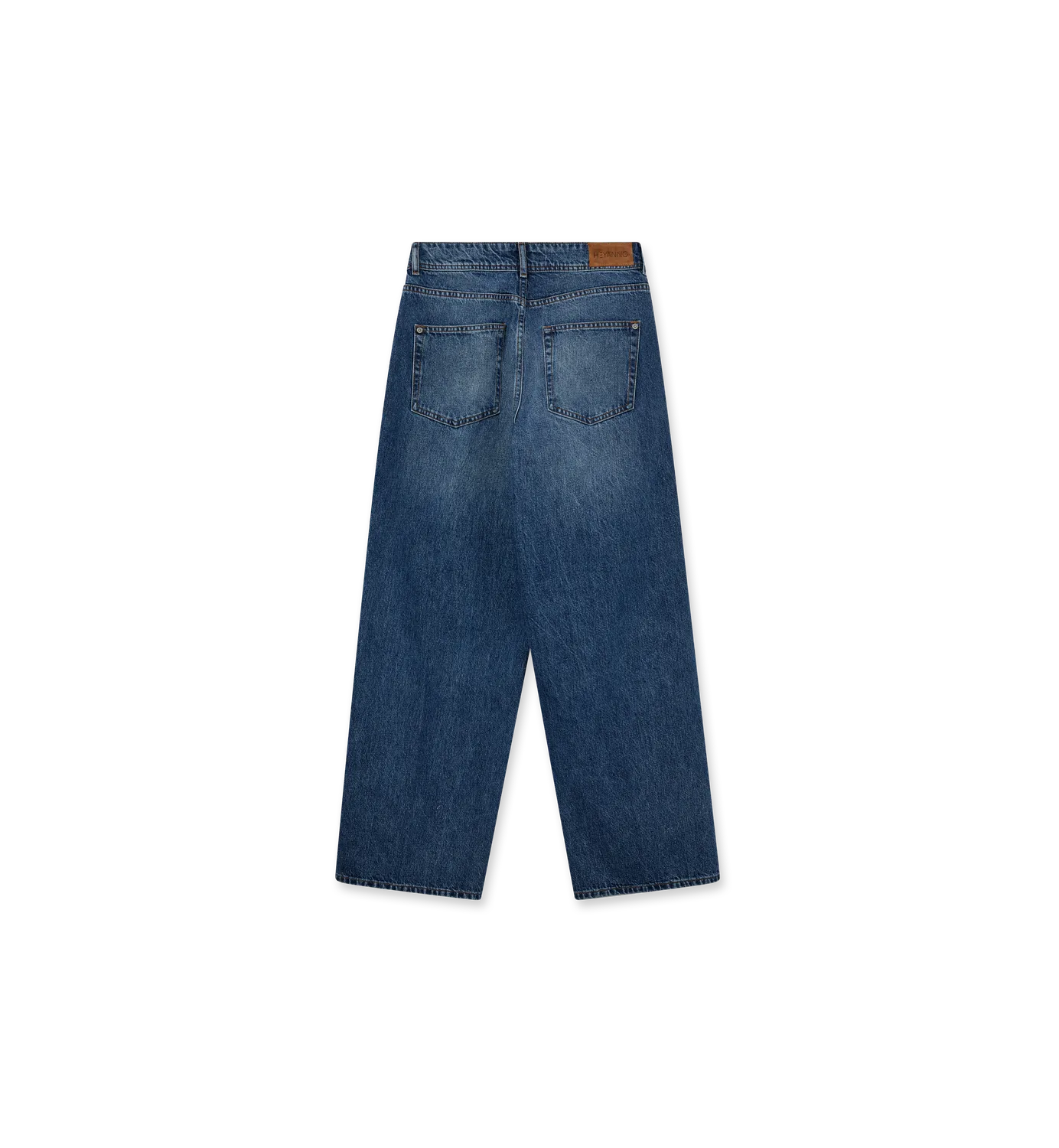 Mos Mosh MMPure Twist Jeans Wide Leg Mid Blue