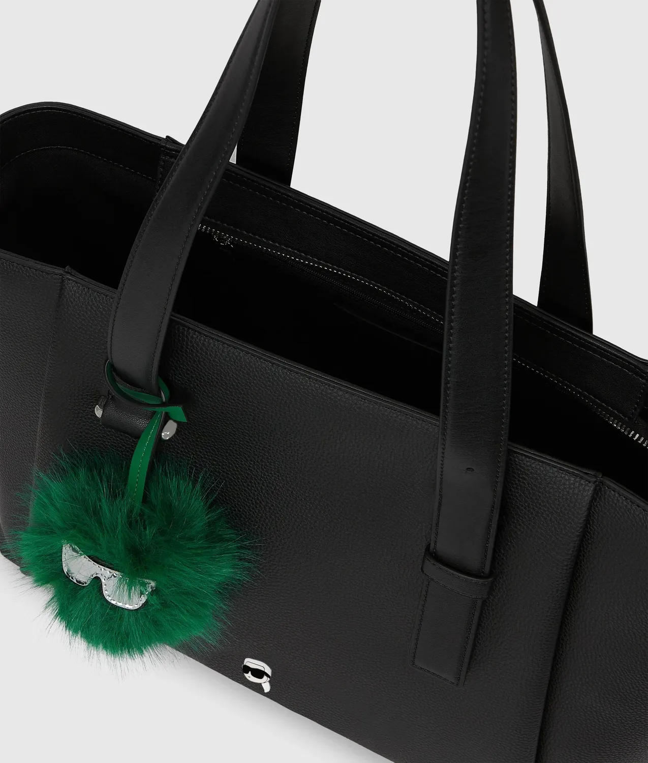Karl Lagerfeld Ikon Pebble Large Charm Tote Technikleder One Size