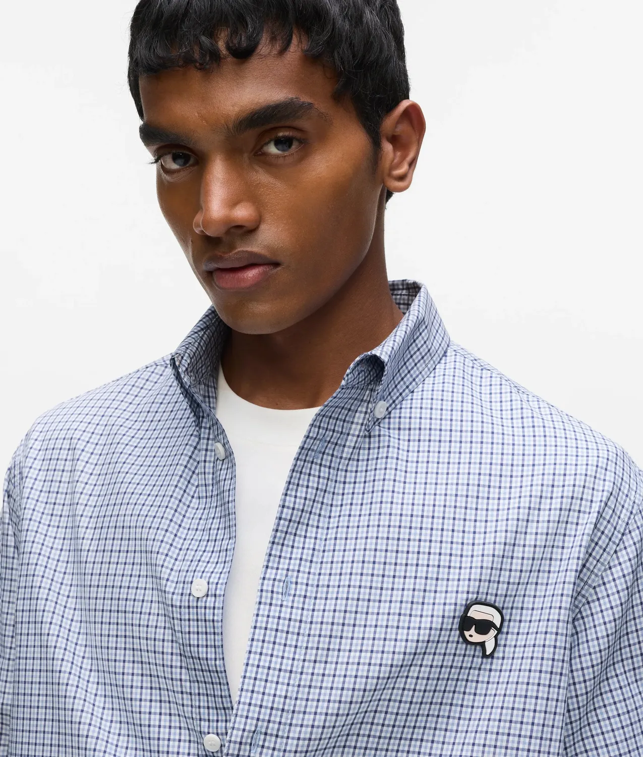 Karl Lagerfeld Ikon Checked Hemd Karo Button-Down