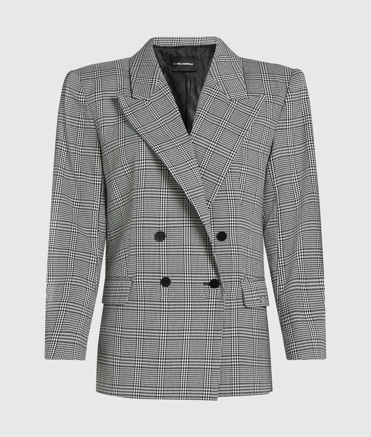 Karl Lagerfeld Structured Checked Blazer kariert doppelreihig