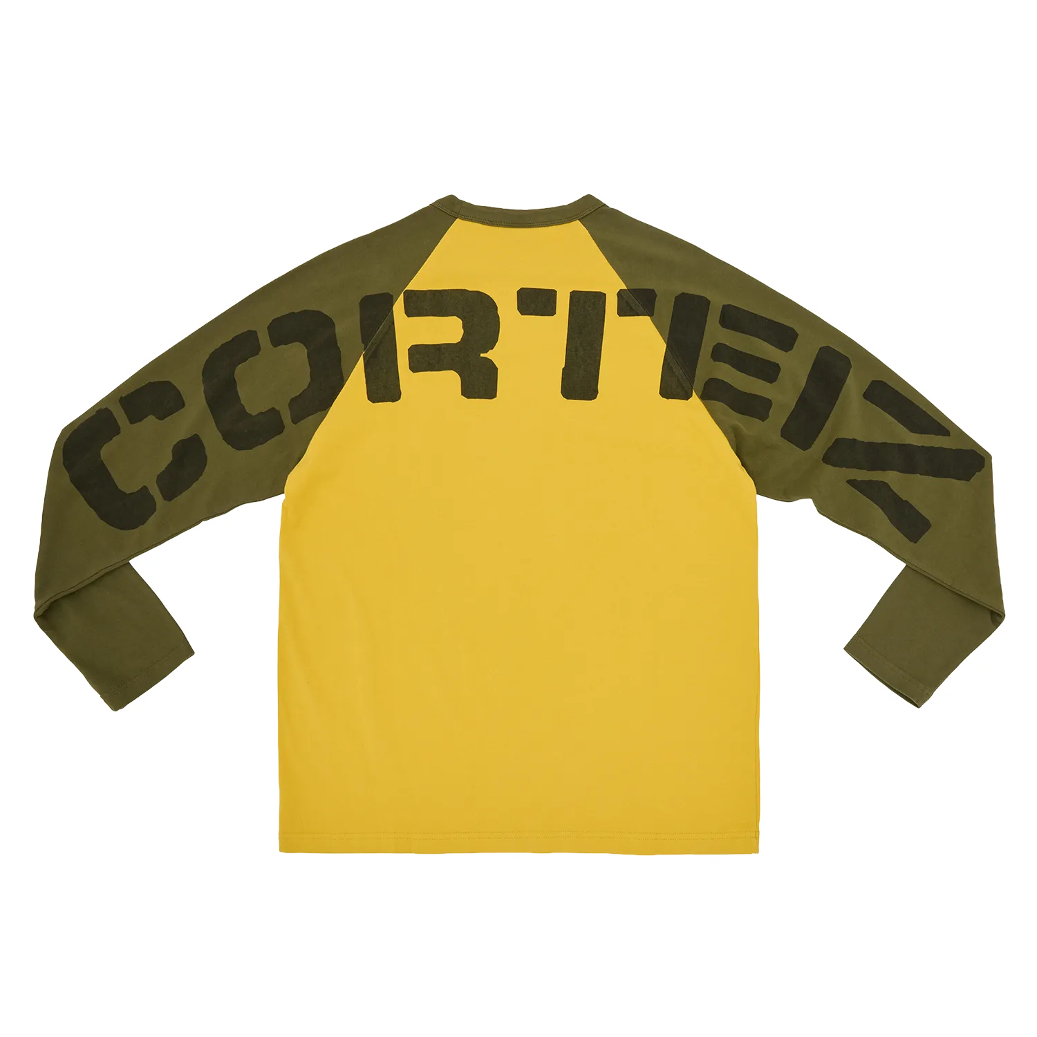 Corteiz Stencil Raglan Longsleeve Gold Olive 310g