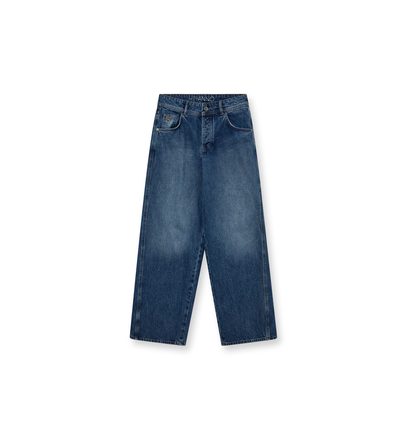 Mos Mosh MMPure Twist Jeans Wide Leg Mid Blue