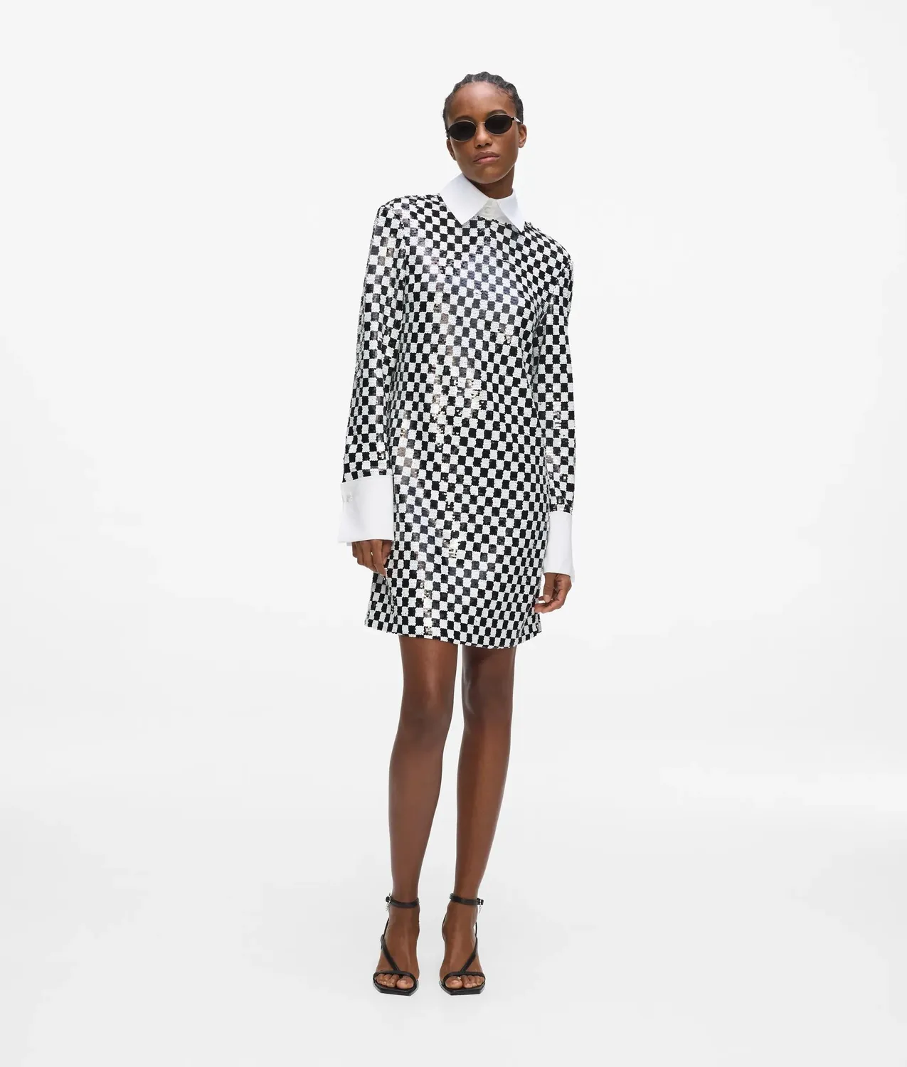 Karl Lagerfeld Checkerboard Paillettenkleid Mini