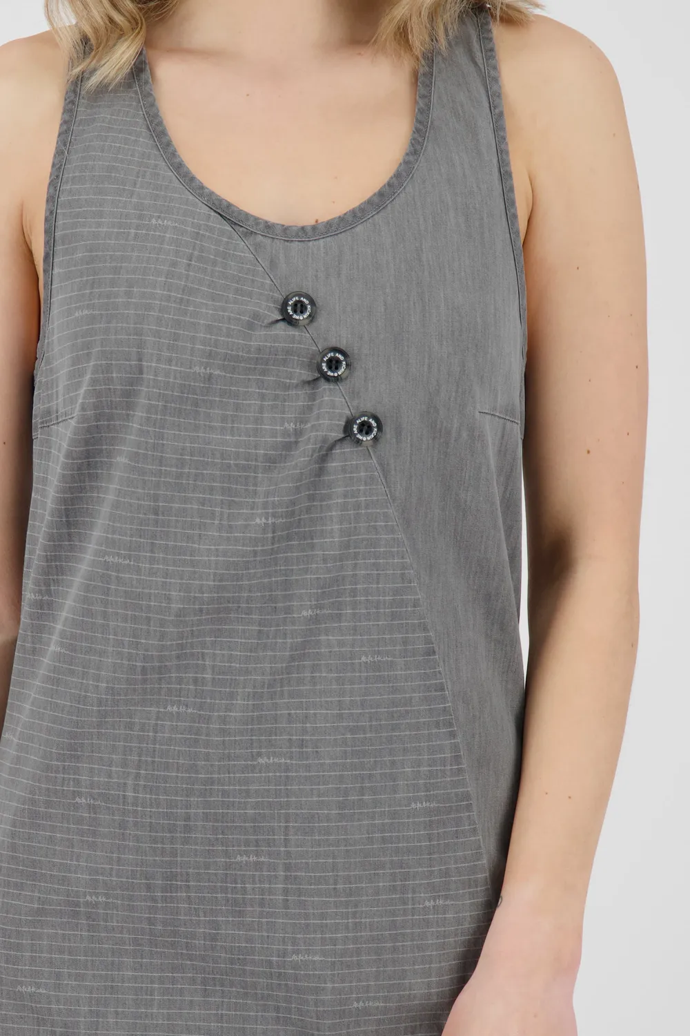 Alife & Kickin CameronAK DNM B Kleid Damen Grau