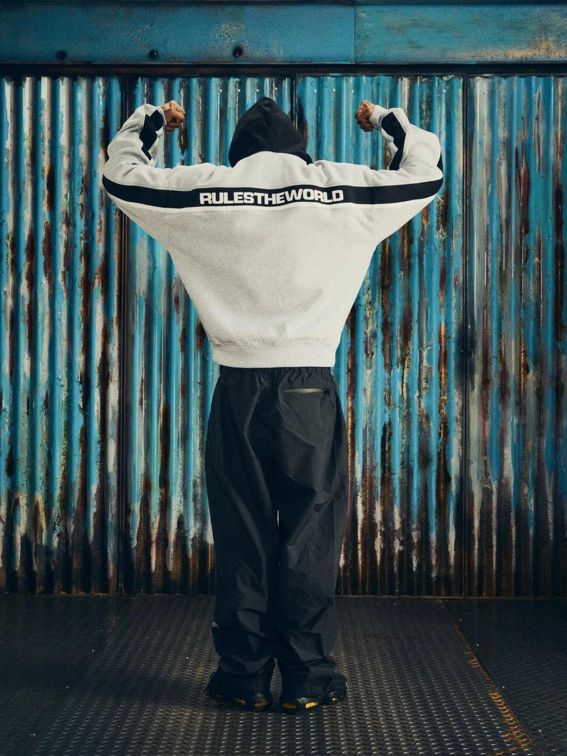 Corteiz Ribbed Sporteiz Zip Hoodie grau 440 GSM