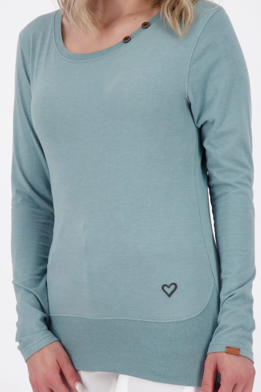 Alife & Kickin ConnyAK A Longsleeve grau uni Knöpfe