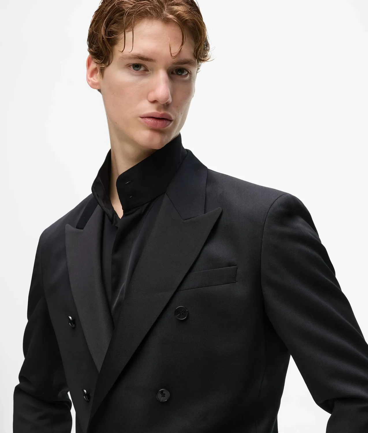Karl Lagerfeld KL Studio Blazer Wolle Cropped Zweireihig