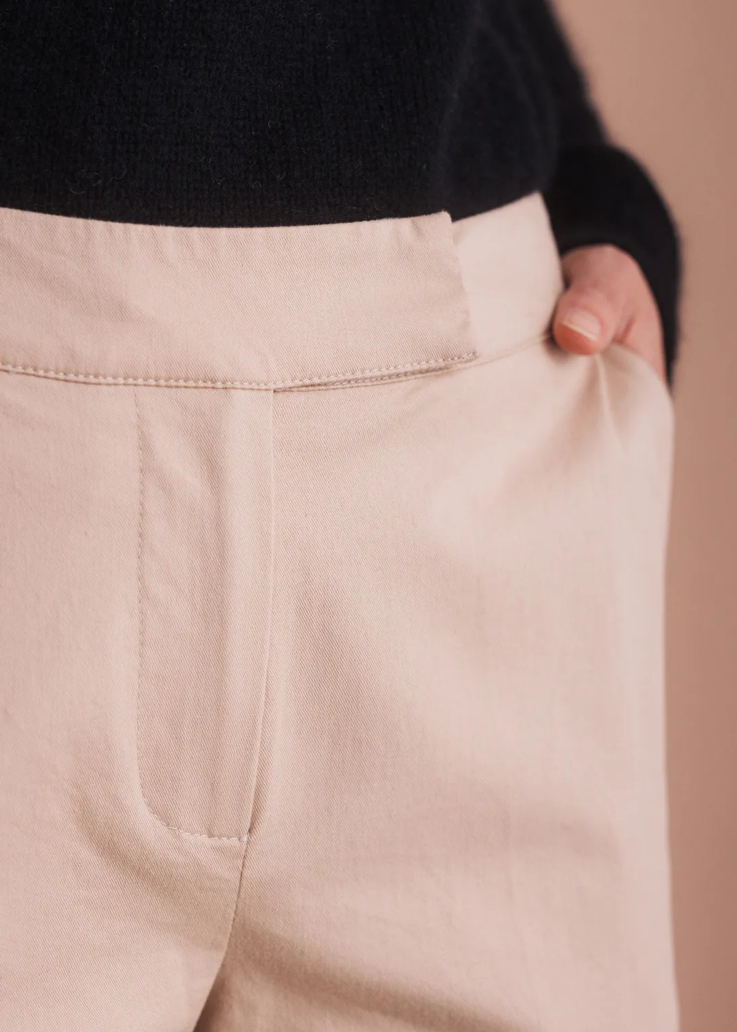 Senatex Stoffhose mit Bügelfalte Hose Navy kbA-Baumwolle