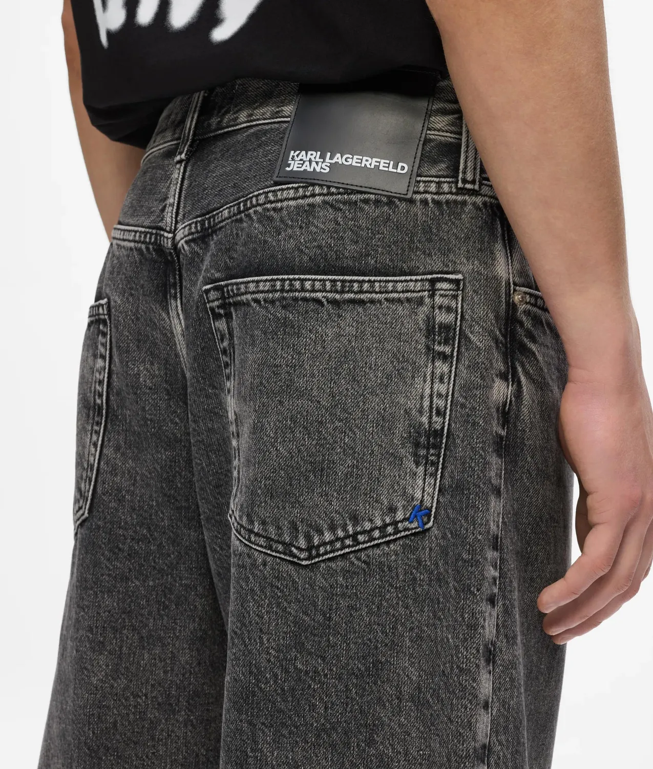 Karl Lagerfeld KL Jeans Baggy Jeans dunkelgrau washed