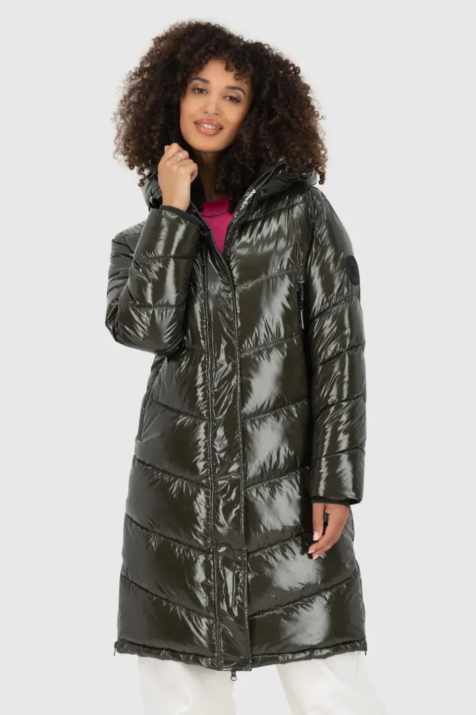 Alife & Kickin LolaniAK A Puffer Parka Schwarz Stepp